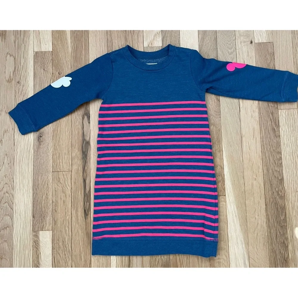 Baby GAP Disney Minnie & Mickey Pink Stripe Tunic Sweatshirt Dress